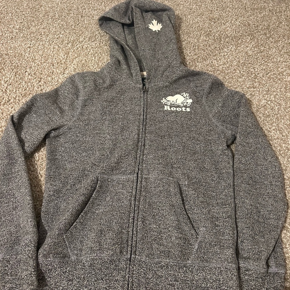 Roots Kids Heathered Gray Hoodie